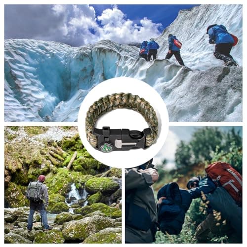 Kitgo Camping Survival Kit First Aid 108 Piece Professional Emergency Survival Gear Tool for Hunting Hiking Outdoor Adventure Fishing Travel Military Tropical Storms (Khaki) — view 5