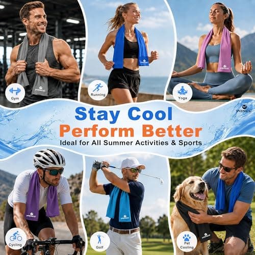 YQXCC 2 Pack Cooling Towels, 100x30 cm, Cool Towel for Neck & Face — view 5