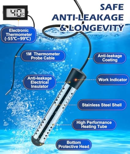 WADEO Portable Camping Shower, Hot Water, 20L Bucket, 7 Days Runtime — view 3