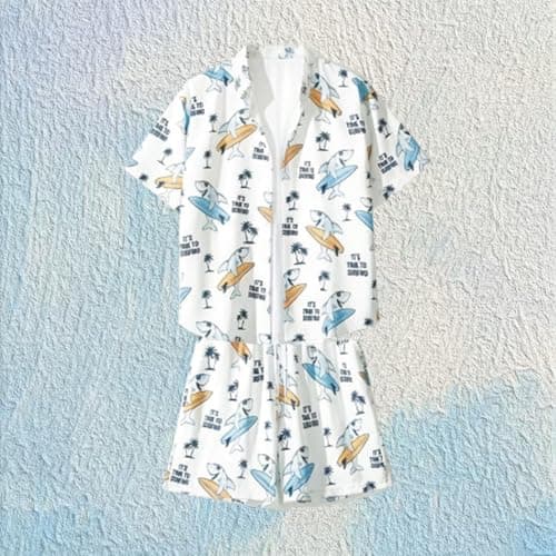 Generisch New Arrivals 2026 Summer Floral Shirt for Resorts - Lightweight Beachwear for Travel Couples, White, XL — view 2