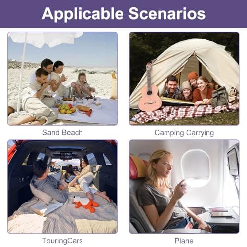 LICQIC 3 PCS Inflatable Pillows, Blow Up Cushion, Air Pillow for Camping,Travel, Sunbathing, Neck Lumbar Support (Gray & Dark Purple & Rose Red) — view 6