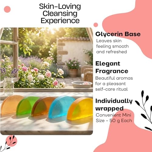 Lu.Flo Travel Soap Set 5x50 g, Handmade Glycerin Soap Bars — view 3