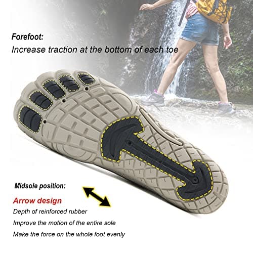 Barefoot Shoes Men Women Water Shoes Wide Lightweight Walking Shoes(A Beige,5UK) — view 5