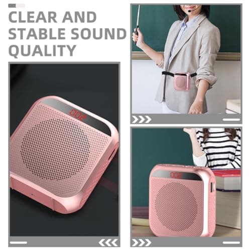 S17 Wireless Voice Amplifier with LED Display, Rose Gold — view 3