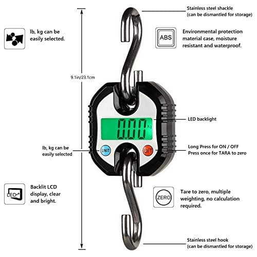 Rhorawill Crane Scale 150kg Double Accuracy Electronic Digital Hook Scale — view 2
