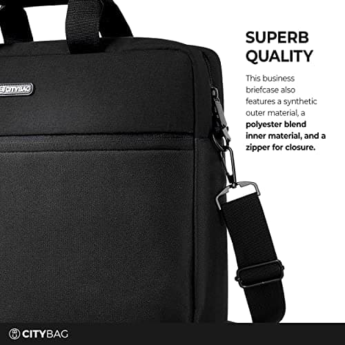 Laptop Shoulder Bag For 15.6 Inch Laptops - Modern 15 Inches Laptop Messenger Bag, Business Briefcase Laptop Bag - Compact Tablet/Computer Carrying case For All 15 Laptop Brands In The UK — view 6