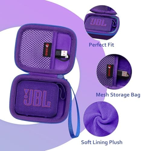 XANAD Hard Travel Case for JBL GO 5 /Go 4 / Go 3 Portable Speaker Purple — view 5