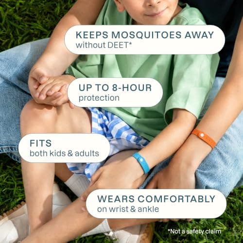 Cliganic Mosquito Repellent Microfiber Bracelets (10 Count) - for Adults and Kids, DEET Free Wristbands — view 2