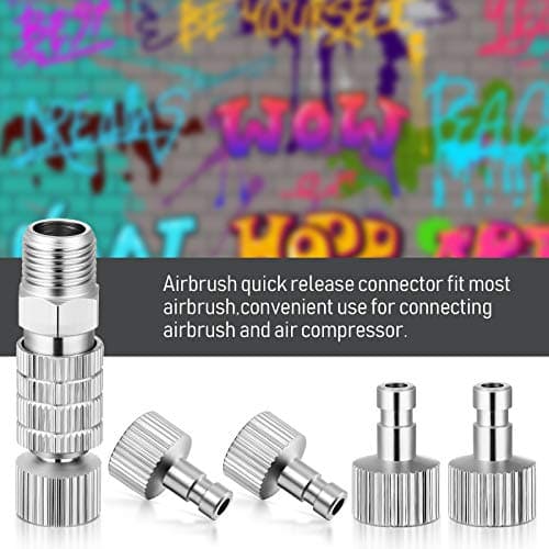 5 Pcs Airbrush Quick Release Coupling Disconnect Disconnect Adapter Kit — view 4