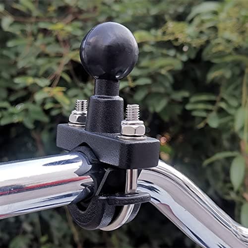MANDDLAB 3X Motorcycle Handle Bar Rail Mount 37mm Width U-Bolt Mounting Base with 1 Inch Ball for GPS Work for — view 3