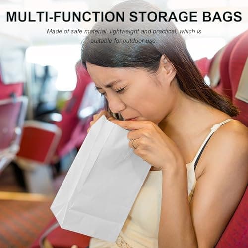 Motion Sickness Vomit Bags 100pcs Paper for Car Travel Use — view 5