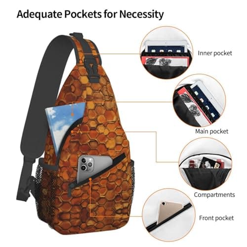 lootpe Wine Cork Print Daily Crossbody Sling Bag, Shoulder Backpack Chest Bag Daypacks, For Outdoor Travel Casual — view 4