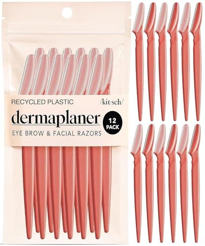 Kitsch Dermaplane Razor for Women Face 12pcs - Coral