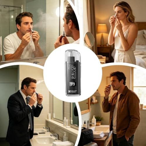Rechargeable Nose Hair Trimmer with LED Digital Display — view 5
