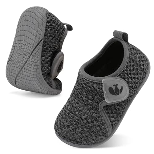 JOINFREE Baby Shoes Boys Girls Toddler Walking Trainers Dark Grey
