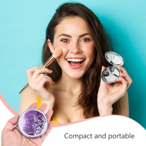 ANBEEISS 2 Pcs Compact Mirror, Double-Sided Magnifying Round Travel Mirror — view 5