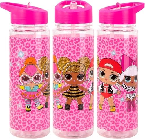 Top Linen (NW) Ltd LOL Surpries 650ml Kids Water Bottles with Straw, Back to School Supplies Girls Water Bottle - Surpries Water Bottle For Girls Pink. — view 2