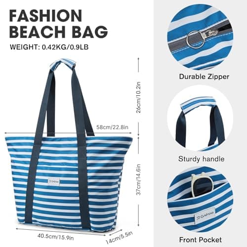 G4Free 30L/50L Waterproof Beach Bag for Women Sport Gym Tote Bag Large Capacity Shopping Shoulder Bag Casual Weekend Bag — view 5