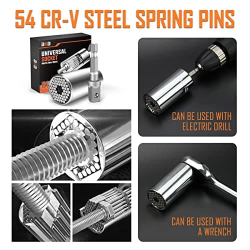BIIB Gifts for Men, Universal Socket Wrench Gadget Set for Men Hand Tools — view 3