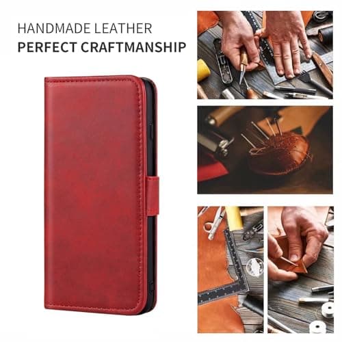 UOGNADGD Faux Leather Flip Case for ZTE Telstra 5G Hotspot 2 - Red — view 2