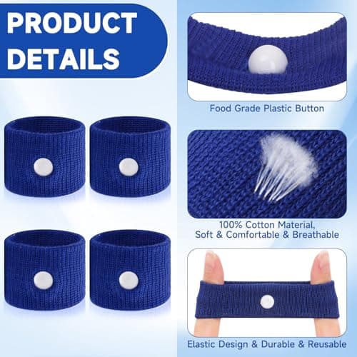 MEIYYJ Motion Sickness Bands for Adults and Kids Travel Sickness Bands Adult Sea Sickness Wristbands for Pregnancy Adults Cruise Travel Essentials — view 3
