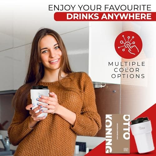 OTTO KONING Travel Mug 350ml (12oz) - Leakproof Insulated Coffee Cup — view 6