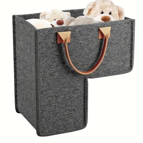 Foldable Felt Stair Basket, Folding Laundry Baskets Staircase, 1-Pack