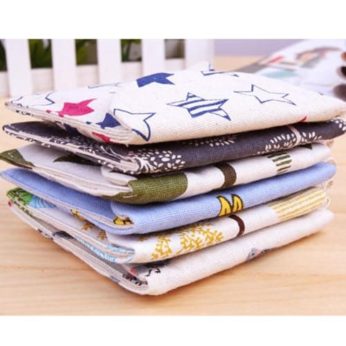 Sanitary Towel Pouch for Girls and Women, Cotton Linen Tape Design — view 3