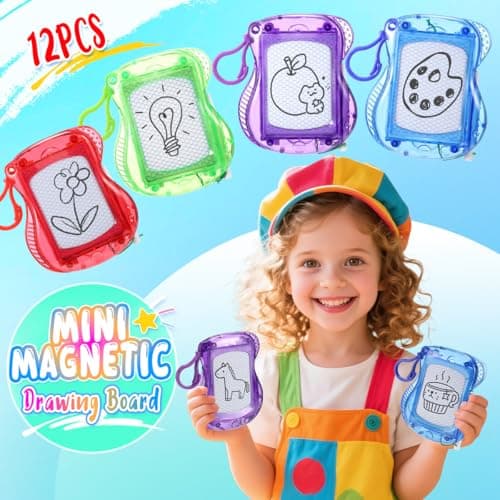 Party Bag Fillers for Kids, 12-Pack Mini Magnetic Drawing Board Toys for 4 5 6 7 8 9 Year Old Boys Girls Gifts Age 5 6 7 Party Bags Fillers Drawing Pads for Boys Girls Toys Age 3-12 Prizes for Kids — view 4