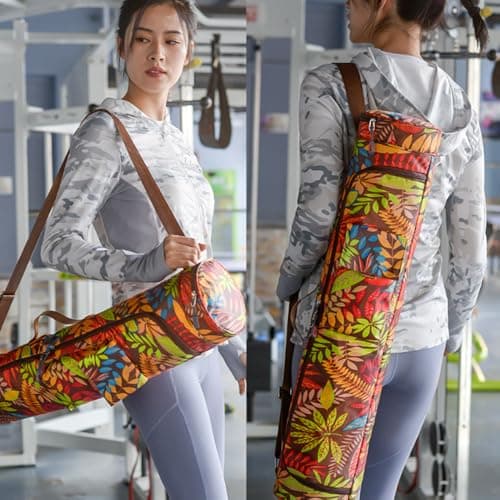 Yoga Mat Bag Compact Carry Bag for Yoga Pilates Carrier Fitness & Exercise Mat with Adjustable Strap for Women & Men Lightweight Waterproof Travel Bags for Home Gym and Studio — view 3