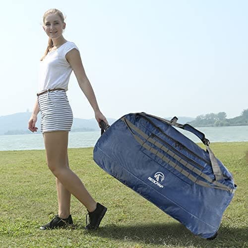 REDCAMP 140L Large Holdall with Wheels, Foldable Wheeled Duffle Bag,Navy — view 5