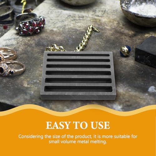 BESPORTBLE Graphite Casting Ingot Mold for Metal Melting, Reusable Black Graphite Mold Suitable for Copper and Melting Alloys with Emergency Heat and Cold Resistance — view 5