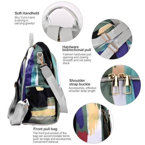 Pagezol Women's Backpacks, Anti-Theft Backpack for Women, Rucksack Shoulder Bags Ladies, Waterproof Nylon Daypack, Casual Travel Backpack, Lightweight Travel Bag School Bags for Girls Women (Yellow) — view 3
