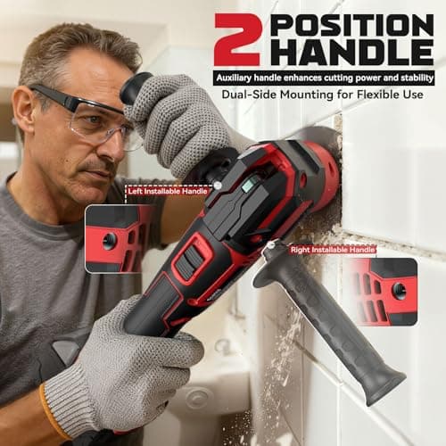 Ecarke Oscillating Multi Tools Compatible with Milwaukee 18V Battery — view 6