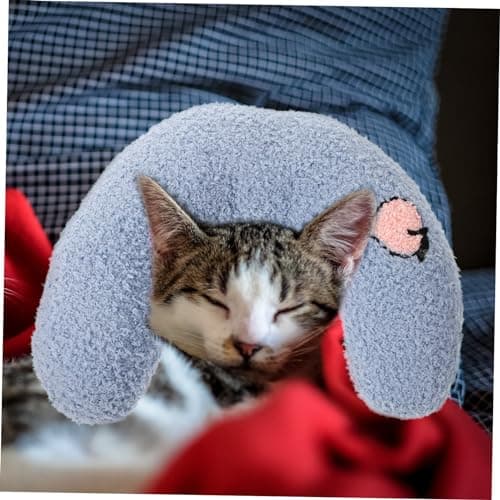 BESPORTBLE U-shaped Cat Pillow 4-pack for Cats and Kittens Comfortable Neck Support Soft Plush Material White Pink Blue Yellow for Deep Sleep and Indoor Play — view 4