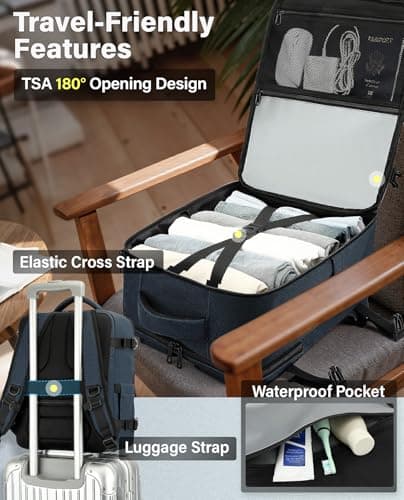 VANKEV 40x30x20 Ryanair Easyjet Eurowings Cabin Bag Travel Backpack — view 5