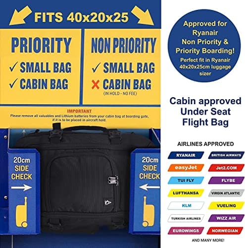 Aerolite Premium 40x20x25cm Ryanair Under Seat Backpack, Set of 2 — view 6