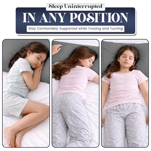 Rohi Value Range Pillows 8 Pack with Grey Microfibre Pillowcases | Neck Support Hypoallergenic Pillow | Breathable Medium Firm Pillows for Back, Front & Side Sleepers | UK Made 45 × 66 cm — view 5