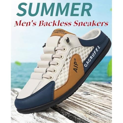 Men's Sliders Sandals – Lightweight Summer Slip-On Beach Shoes – Comfortable Slipper for Shower Gym Holiday Casual Wear Men's Comfort Breathable Support Sports Sandals(Khaki,10 UK) — view 3