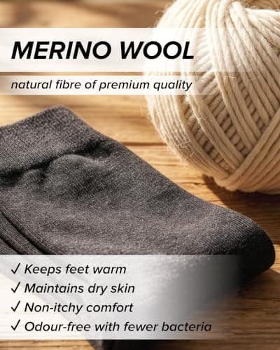 vitsocks Men's 80% MERINO WOOL Warm Thin Winter Socks (3 PAIRS) Fine Woollen Rich Dress Business Everyday Mid-Calf, brown, 10-12 — view 6