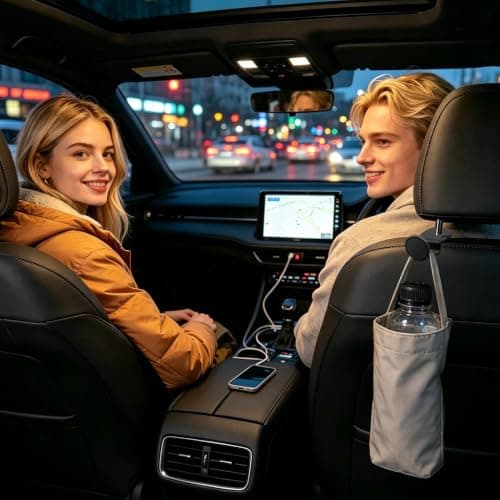 Car Headrest Hook, Universal Car Headrest Hanger,Anti-Slip Hanger Organizer — view 2
