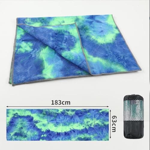 Oaygat Yoga Mat Towel Non Slip Hot Yoga Towel with Grip Dots 24" x72" Yoga Blanket Super Soft Sweat Absorbent Microfiber Cloth Yoga Mat Towel with Mesh Carry Bag for Pilates Bikram Gym Workout — view 6