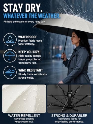 Mini Travel Umbrella for Sun Protection, SPF 50+ Compact UV Umbrella — view 3