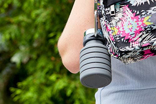 Joie Collapsible Water Bottle On The Go for Backpacking, Hiking, Camping, and Sports, BPA Free, Silicone, Reusable and Includes Carabiner for Water Bottle | 16 oz. — view 5
