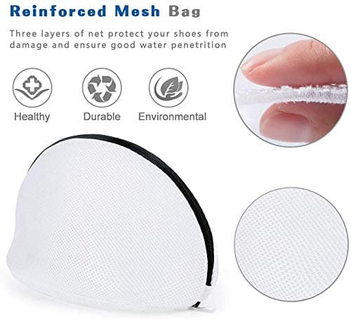 BAGAIL Shoes Wash Bag, Premium Mesh Laundry Bag for Shoes, Trainers, High Protection Mesh Shoes Bag for Wash Machine, Storage and Travel — view 3