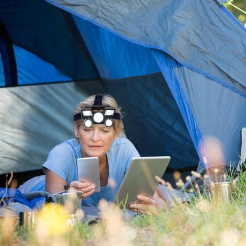 PACKOVE Rechargeable LED Headlamp with 300m Beam for Fishing Hiking — view 4