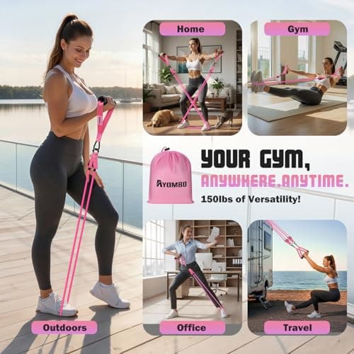 Resistance Bands, Exercise Bands with Handles, Fitness Bands, Workout Bands with Door Anchor and Ankle Straps, for Heavy Resistance Training, Physical Therapy, Shape Body, Yoga, Home Workout Set — view 6