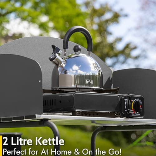 Trail Whistling Camping Kettle, 2L, Silver — view 2