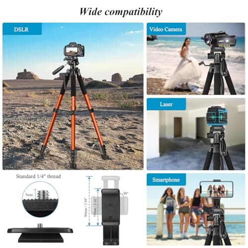 Victiv 182 cm Aluminium Camera Tripod, Lightweight Compact Travel Tripod — view 2