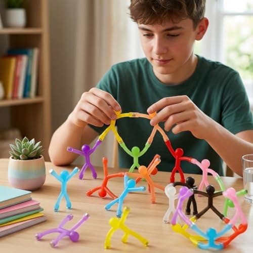 10Pcs Magnetic Men, Cute Magnetic People, Portable Travel Toys, Funny Magnet Men Fridge Fidget Toys Adults — view 5